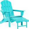 Folding Adirondack Rocking Chair,4-in-1 Multifunctional Patio Chair with Retractable Ottoman, Outdoor Chair Wood Texture, Lawn Chair for Porch, Backyard, Pool(Grey)