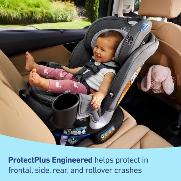 Graco Turn2Me 3-in-1 Rotating Convertible Car Seat, Rear to Forward Facing Highback Booster, Easy Installation, Brighton