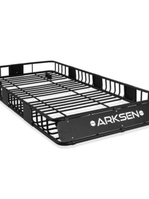 ARKSEN 84 x 39 x 6 Universal Roof Rack Cargo Extension Car Top Luggage Holder Carrier Basket SUV Camping, Black