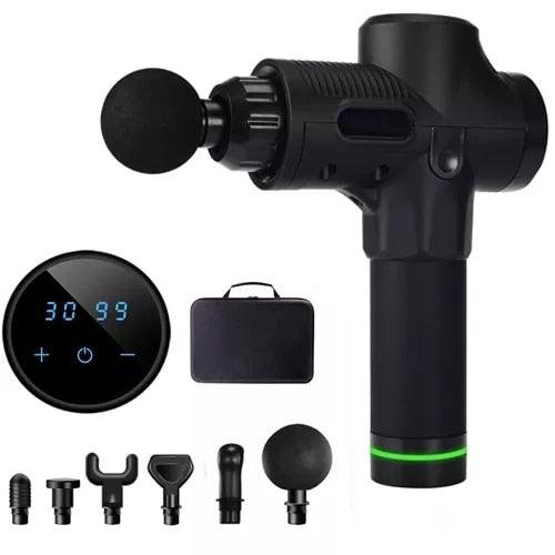 Deep Tissue Massage Gun – 30 Speed 6 Heads Super Quiet Brushless Motor LCD Touch Display Percussion Massager