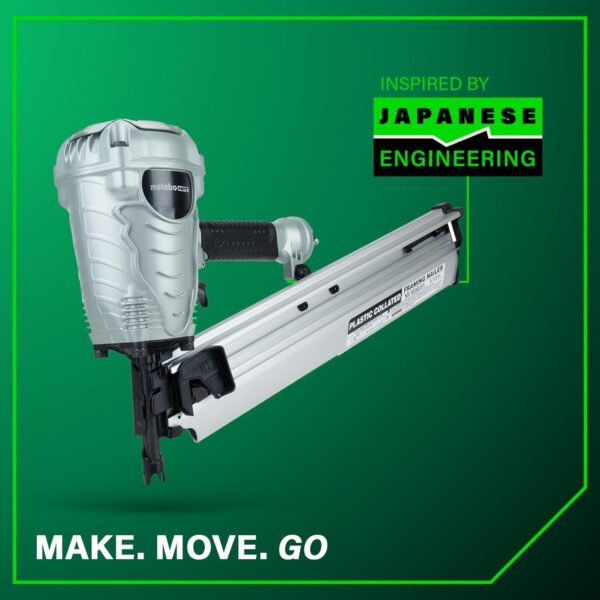 432ca00ff159467ebb38d1a72567cd33 Framing Nailer, Pro Preferred Brand of Pneumatic Nailers, 21 Degree Magazine, Accepts 2-Inch to 3-1/2-Inch Plastic Collated Nails, Ideal for Framing, Flooring, & Roof Decking, NR90AES1