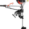 2.3HP 2 Stroke Outboard Motor, 52cc Marine Boat Motor with Air Cooling System, Manual Pull Start for Fishing Boats Water Motor Tools, CDI Ignition System, 3-Blade Propeller, Anti-Vortex Baffle