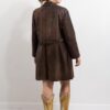 Brown leather trench