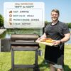 Z GRILLS Wood Pellet Grill Smoker with 552 Cooking Area & Front Shelf for Outdoor BBQ, Smoke, Bake and Roast, 550C
