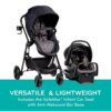 Pivot Modular Travel System with LiteMax Infant Car Seat with Anti-Rebound Bar (Desert Tan)