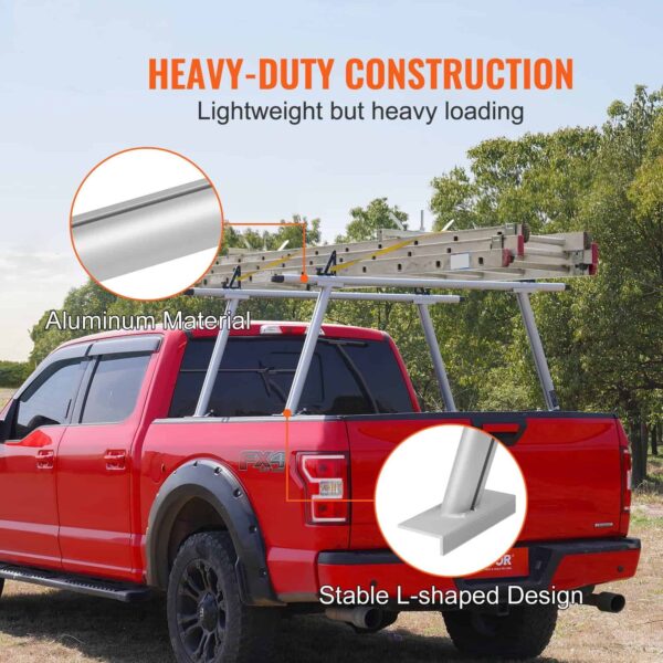 BENTISM Truck Rack 71 x31 Size 800 lbs Capacity Pick up Truck Ladder Truck Bed Rack with Adjustable Tie-downs for Kayak