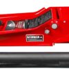 3 Ton Low Profile, Aluminum and Steel Racing Floor Jack with Dual Pistons Quick Lift Pump for Sport Utility Vehicle, Lifting Range 3-15/16′′ min to 18-5/16′′ max, Red
