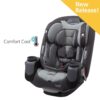 Grow and Go All-in-One Slim Convertible Car Seat, Rear Facing, 5-40 lbs, Forward Facing (30–65 lbs), High Back Booster Seat 40-100 pounds, Aqua Pop