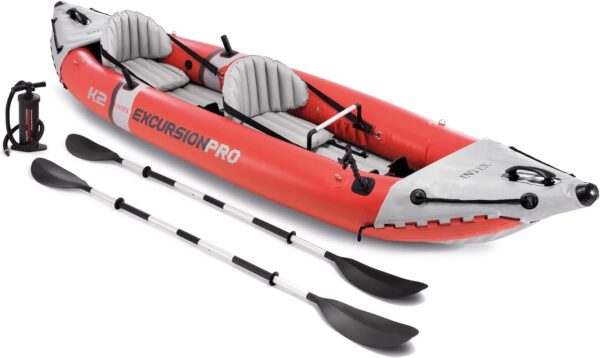 1-Person Inflatable Kayak with Paddles, Pump & Fishing Rod Holders