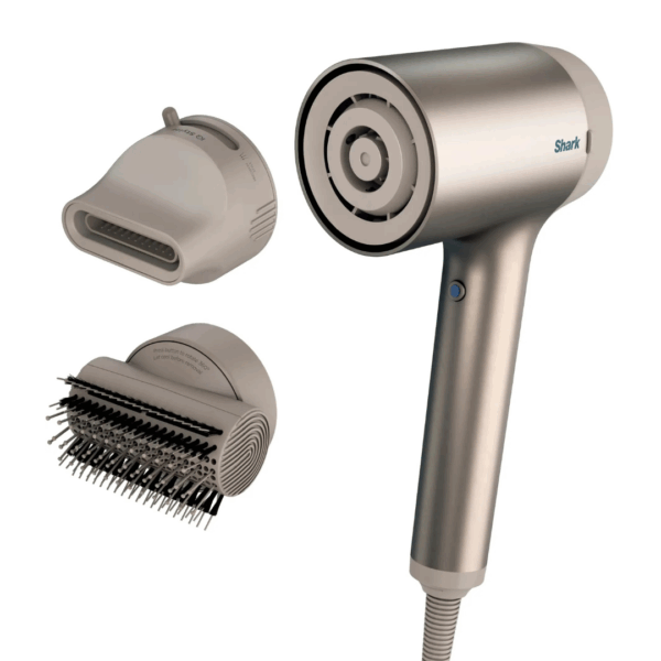4505c23357f843e38b7114c2a6b5d976 Shark HyperAir Hair Blow Dryer with IQ 2-in-1 Concentrator Styling Brush Attachments Stone