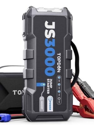 Car Battery Jump Starter TOPDON JS3000 12V 3000A Battery Booster for Up to 9L Gas/ 7L Diesel Engines