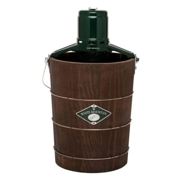 4581301926254b43b2c664491db3696d White Mountain 6 Qt. Green and Brown Electric Ice Cream Maker