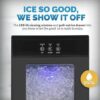 Nugget Countertop Ice Maker with Self-Cleaning Function, Refillable Water Tank, Perfect for Kitchens, Offices, Home Coffee Bars, and More