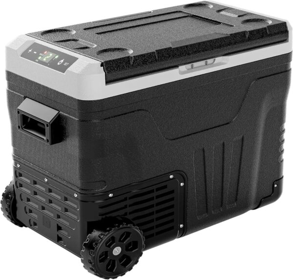 459f48c018b1454b82e7b3c1ce2be565 12 Volt Refrigerator, 53QT(50L) Electric Cooler, Portable Freezer 12V/24V DC 110-240V AC, 12V Fridge -4°F~68°F, 12V Cooler with Wheels & 2 Baskets for Travel, Truck, Boat, Camping