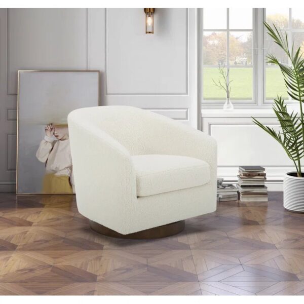 45e06e63f2c442408d26fbf425d092c9 Upholstered Swivel Barrel Chair