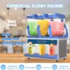 Commercial Slushy Machine – 1000W 30L Tanks Slush Maker Machine 304 Stainless Steel Commercial Margarita Machines Efficient Cooling the Ideal Slushie Maker for Bars Cafes Restaurants