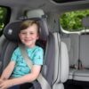 Grow and Go All-in-One Slim Convertible Car Seat, Rear Facing, 5-40 lbs, Forward Facing (30–65 lbs), High Back Booster Seat 40-100 pounds, Aqua Pop