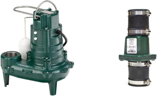 Waste-Mate 267-0001 Sewage Pump, 1/2 HP Automatic – Heavy-Duty Submersible Sewage, Effluent or Dewatering Pump