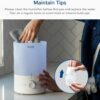 Humidifiers for Bedroom Baby, Sprout Evaporative with Dual Filters for Air & Water, Separate Sensor, Adjustable No Blue Nightlight, Auto Dry, Smart Control & Alexa, Auto Mode, 3.8L Tank for 36H