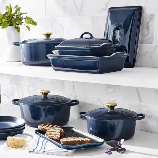 467c1e32e89e4dcb87933aa5c712c0d6 20-piece Signature Cast Iron Cookware Set,10.25 Skillet,1.75-quart Saucepan with Lid