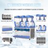 Commercial Slushy Machine – 1000W 30L Tanks Slush Maker Machine 304 Stainless Steel Commercial Margarita Machines Efficient Cooling the Ideal Slushie Maker for Bars Cafes Restaurants