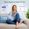Humidifiers for Bedroom Baby, Sprout Evaporative with Dual Filters for Air & Water, Separate Sensor, Adjustable No Blue Nightlight, Auto Dry, Smart Control & Alexa, Auto Mode, 3.8L Tank for 36H