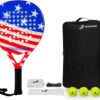 Padel Racket raqueta pala de Padel Tennis Racket Set Beginner Full Package with Cover, 3 Balls, Headband, Wristband and Backup overgrip