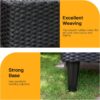 Patio Furniture Set 4 Pieces Outdoor Rattan Chair Wicker Sofa Garden Conversation Bistro Sets for Yard (Brown)
