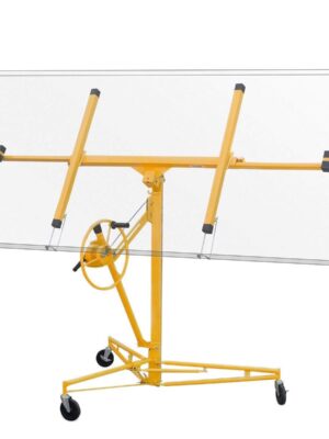 Drywall Lift 11′ Yellow Rolling Sheetrock Panel Hoist Jack