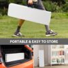 6ft Plastic Folding Bench with Carrying Handle & Lock, Portable Outdoor Bench in Garden Picnic Camping Dining Party Seat, Waterproof Bench for Soccer Activities, Firm and Durable(2 Pack A)