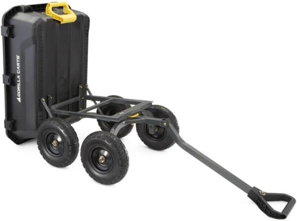 471eb7ff4f9c491a96d04d2fdec9eeee 7GCG-NF Heavy-Duty Poly Dump Garden Cart with No-Flat Tires, 7 Cubic Feet, 1200-Pound Capacity, Black, Amazon Exclusive