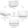 Storkcraft Hillcrest 4-in-1 Convertible Crib-White