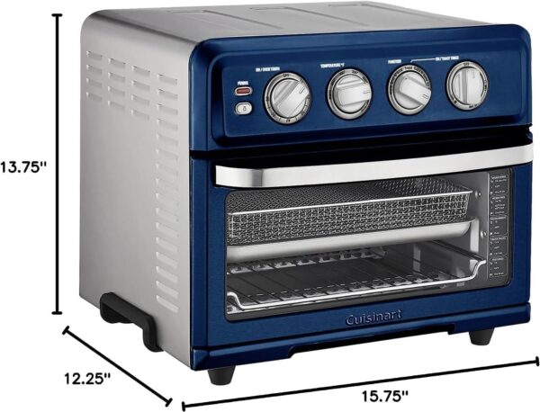 Air Fryer + Convection Toaster Oven, 8-1 Oven with Bake, Grill, Broil & Warm Options, Stainless Steel, TOA-70
