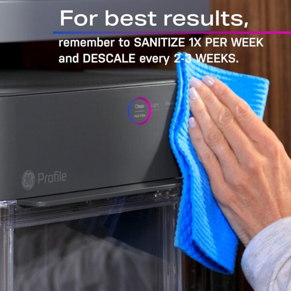 GE Profile Opal 2.0, pellet ice maker with WiFi and smart connectivity, chewable and breakable countertop ice maker, 38 pounds 24 hours