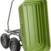 Heavy Duty Poly Utility Dump Wagon Garden Cart w/Pneumatic Tires, 6 Cu Ft – 1200 lb Capacity Outdoor Wheelbarrow for Yard, Landscaping & Gardening, Lawn Tractor or ATV Towable-Gorilla Carts