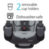 Grow and Go All-in-One Slim Convertible Car Seat, Rear Facing, 5-40 lbs, Forward Facing (30–65 lbs), High Back Booster Seat 40-100 pounds, Aqua Pop