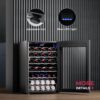 Beverage Refrigerator Cooler – 126 Can Mini Fridge with Glass Door for Soda Beer or Wine, Beverage Cooler for Home, Office, Bar with Adjustable Removable Shelves, Silver