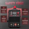 135Amp MIG Welder,110V Flux Core Welder Flux MIG/Lift TIG/Stick 3-in-1 Large LED Digital Display Welding Machine IGBT Inverter Welder FLUX-135PRO