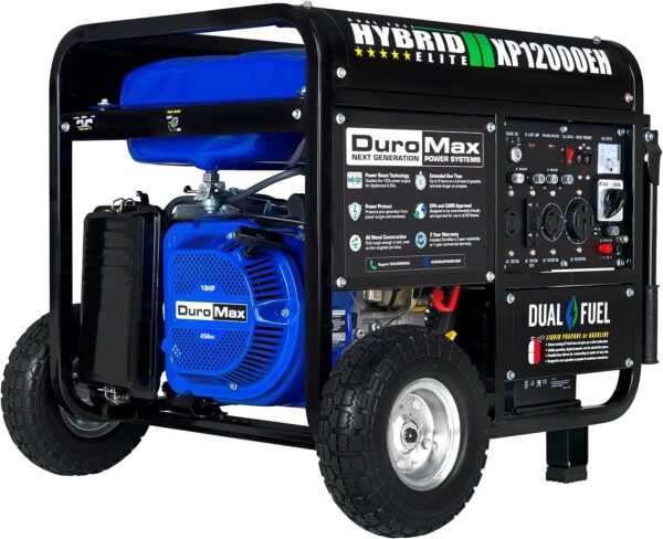 48585fea457f458f860bc5720366ee9d XP12000EH Dual Fuel Generator – 12,000W Gas/Propane, 457cc 4-Stroke Engine, EPA/CARB Compliant