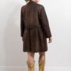 Brown leather trench