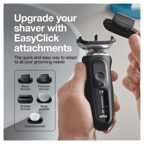 Braun Series 7 7085cc Flex Rechargeable Wet Dry Men s Electric Shaver with Clean Charge Station, Stubble Beard Trimmer