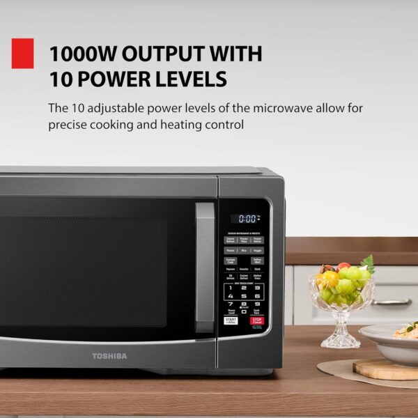 49338f11451440b696d62be44c60bf6c Air Fryer Combo 8-in-1 Countertop Microwave Oven, with Convection, Broil, Odor Removal Mode, 12.4′′ Position Memory Turntable, Child-Lock, 1.0 Cu.ft, Black Stainless Steel, ML2-EC10SA(BS)