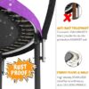 JUMPZYLLA Trampoline 8FT 10FT 12FT 14FT 15FT 16FT Trampoline with Enclosure – Recreational Trampolines with Ladder and AntiRust Coating, ASTM Approval Outdoor Trampoline for Kids