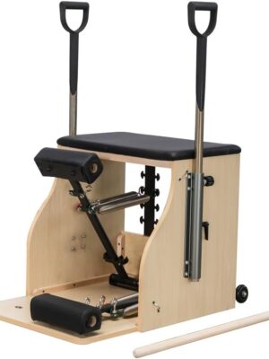 Pilates Chair, Split-Pedal Stability Combo Chair with Handles,Pilates Reformer Machine,Pilates Equipment for Home Or Studio Use