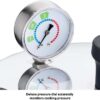 T-fal Pressure Cooker Stainless Steel Pressure Canner 22 Quart Induction 3 PSI Settings, Cookware, Pots and Pans Silver