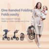 B.Childhood High Landscape Baby Stroller Folding Reversible Seat,Unisex,Blue