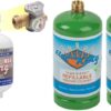 Pound Steel Propane Tank Cylinder with OPD Valve and Built-in Gauge, 20 lb Vertical-Flame King
