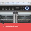 Crisp ‘N Bake Air Fryer Toaster Oven Combo, 12 in 1 Countertop Convection Oven Cooks Food Fast, Fits a Whole Pizza or 6 Toast Slices, French Doors with Stainless Steel Finish