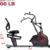 Health & Fitness Smart Recumbent Elliptical Bike with Bluetooth, 16 Resistance Levels, and App – SF-RBE4886SMART