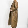 Brown leather trench